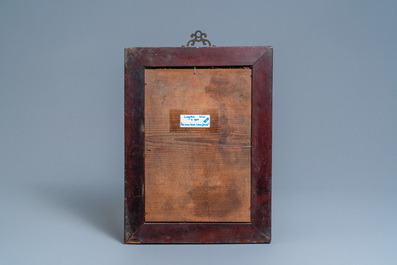 A Chinese rectangular qianjiang cai plaque, Republic