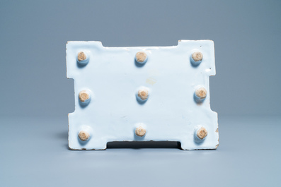 A large blue and white Delft-style inkwell, Nurnberg faience, Germany, 18th C.