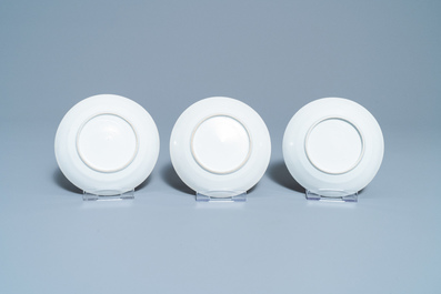 A Chinese Canton famille rose tea service, 19th C.