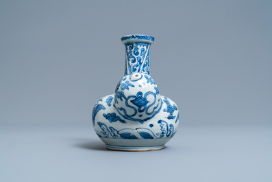 A Chinese blue and white 'cranes' kendi, Wanli