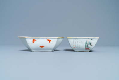 Un service &agrave; mendiants en porcelaine de Chine famille rose &agrave; d&eacute;cor 'Wu Shuang Pu', 19&egrave;me