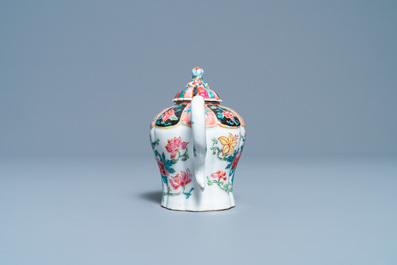 A Chinese famille rose phoenix-spouted teapot and cover, Yongzheng