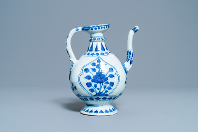 A Chinese blue and white Islamic market 'aftaba' ewer, Kangxi