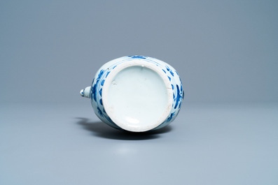 A Chinese blue and white Islamic market 'aftaba' ewer, Kangxi