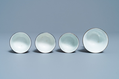 Eleven Chinese blue and white Vietnamese market 'Bleu de Hue' wares, 18/19th C.