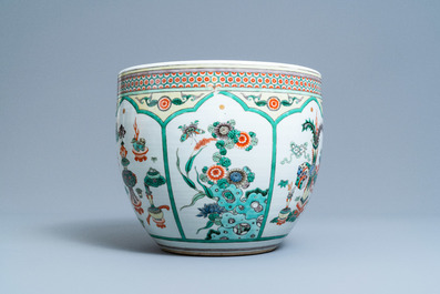 A Chinese famille verte jardini&egrave;re, 19th C.