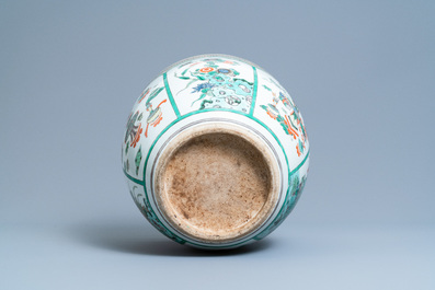 A Chinese famille verte jardini&egrave;re, 19th C.