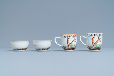 A Chinese famille rose tea service for the European market, Qianlong