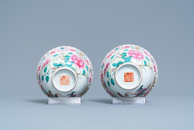 Un service de 56 pi&egrave;ces en porcelaine de Chine famille rose pour le march&eacute; Straits ou Peranakan, 19&egrave;me