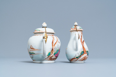 A Chinese famille rose tea service for the European market, Qianlong