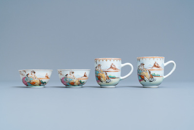 A Chinese famille rose tea service for the European market, Qianlong