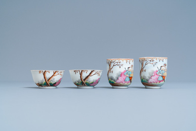 A Chinese famille rose tea service for the European market, Qianlong