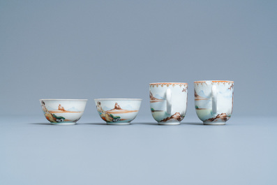 A Chinese famille rose tea service for the European market, Qianlong