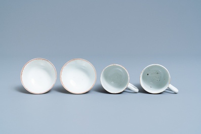 A Chinese famille rose tea service for the European market, Qianlong