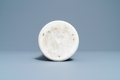 A Chinese blue and white beaker vase, Transitional period