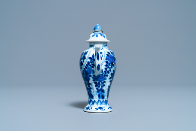 A rare Chinese blue and white miniature teapot, Kangxi