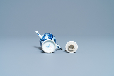 A rare Chinese blue and white miniature teapot, Kangxi