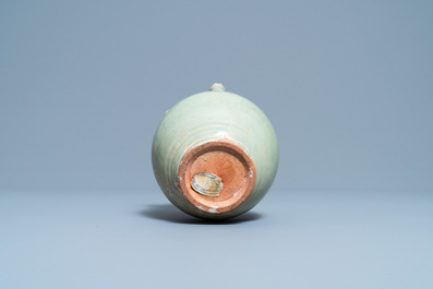 A Chinese Longquan celadon five-spouted urn, Song