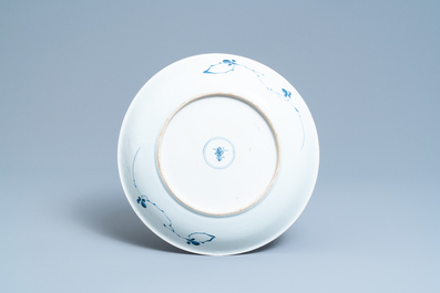 Six Chinese blue and white dishes, Wanli and later
