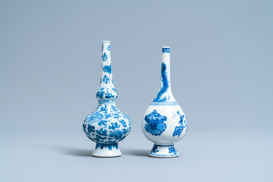 Two Chinese blue and white water sprinklers, Kangxi