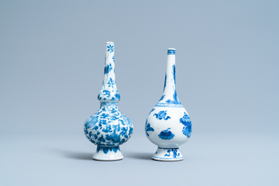 Two Chinese blue and white water sprinklers, Kangxi