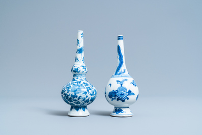 Two Chinese blue and white water sprinklers, Kangxi
