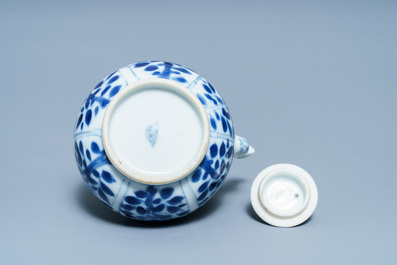 A Chinese blue and white miniature teapot, Kangxi