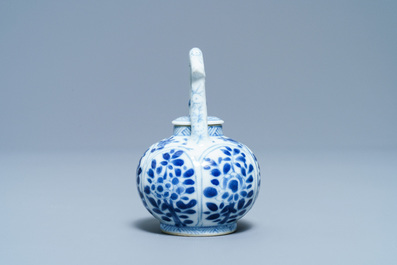 A Chinese blue and white miniature teapot, Kangxi