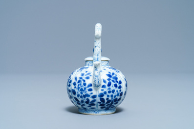A Chinese blue and white miniature teapot, Kangxi