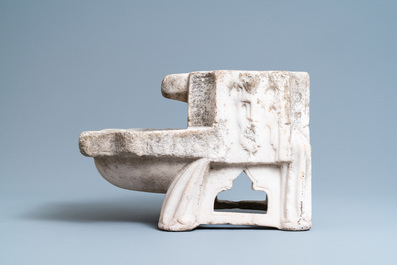 A Fatimid marble kilga, Egypt, 11/12th C.