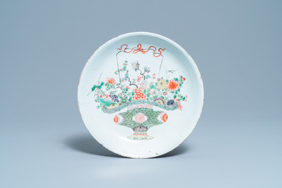 Vier Chinese famille verte schotels, Kangxi