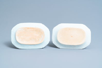 A composite 25-piece Chinese blue and white service, Qianlong