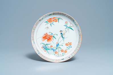 Vier Chinese famille verte schotels, Kangxi