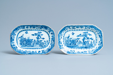A composite 25-piece Chinese blue and white service, Qianlong