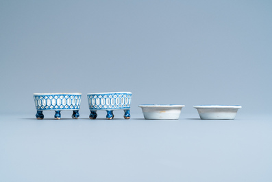 Un service en porcelaine de Chine en bleu et blanc &agrave; d&eacute;cor de sc&egrave;nes de chasse, 18/19&egrave;me