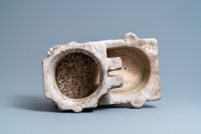 A Fatimid marble kilga, Egypt, 11/12th C.