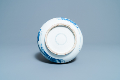 A Chinese blue and white bottle vase, Kangxi