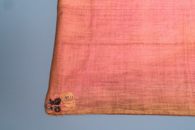 Three Chinese silk embroidered 'Star gods and immortals' panels, 19th C.