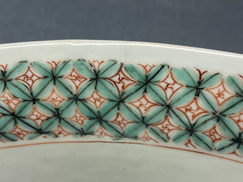 A large Chinese famille verte bowl with figurative design, Kangxi