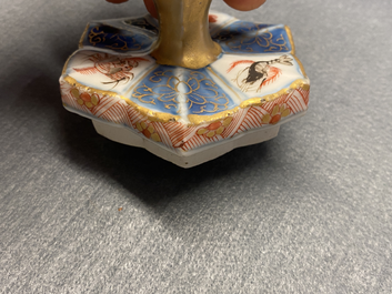 A pair of very large Chinese Imari-style teapots and covers, Kangxi