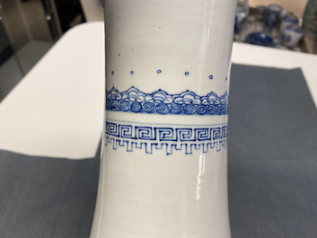 A Chinese blue and white bottle vase, Kangxi