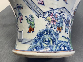 A Chinese doucai '100 boys' vase, Yongzheng/Qianlong