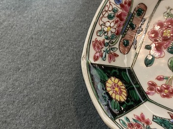 Two Chinese famille rose cups and saucers, Yongzheng/Qianlong