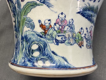 A Chinese doucai '100 boys' vase, Yongzheng/Qianlong