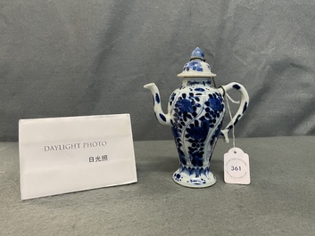 A rare Chinese blue and white miniature teapot, Kangxi