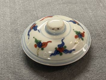 A Chinese wucai 'dragon' teapot and cover, Republic
