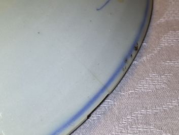 Une assiette en porcelaine de Chine wucai de type ko-sometsuke pour le march&eacute; japonais, Tianqi
