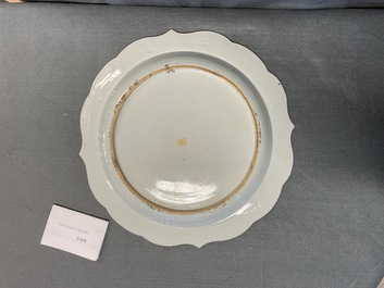 A Chinese famille rose 'rooster' dish, Yongzheng