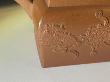 A Chinese Yixing stoneware teapot and cover, Kangxi