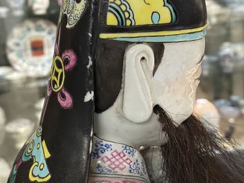 Two tall Chinese famille rose 'Star god' figures, 19th C.